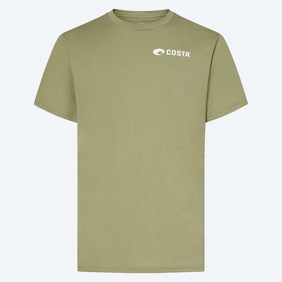 NWT Costa Classic Emblem Short Sleeve T-Shirt in Dark Sage size Large - Picture 2 of 8